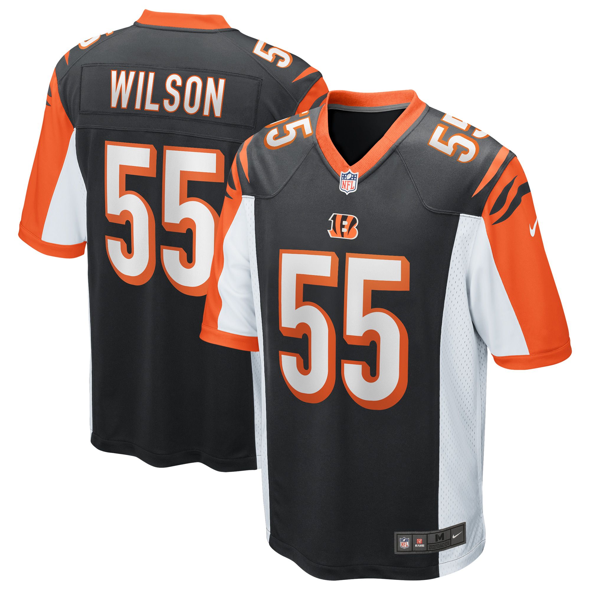 Men Cincinnati Bengals #55 Logan Wilson Nike Black Game Player NFL Jersey->cincinnati bengals->NFL Jersey